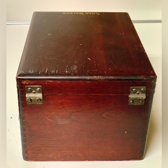 Early 20th Century Vintage SHAW WALKER Antique Hardwood Hinged File Box - Picture 9 of 15